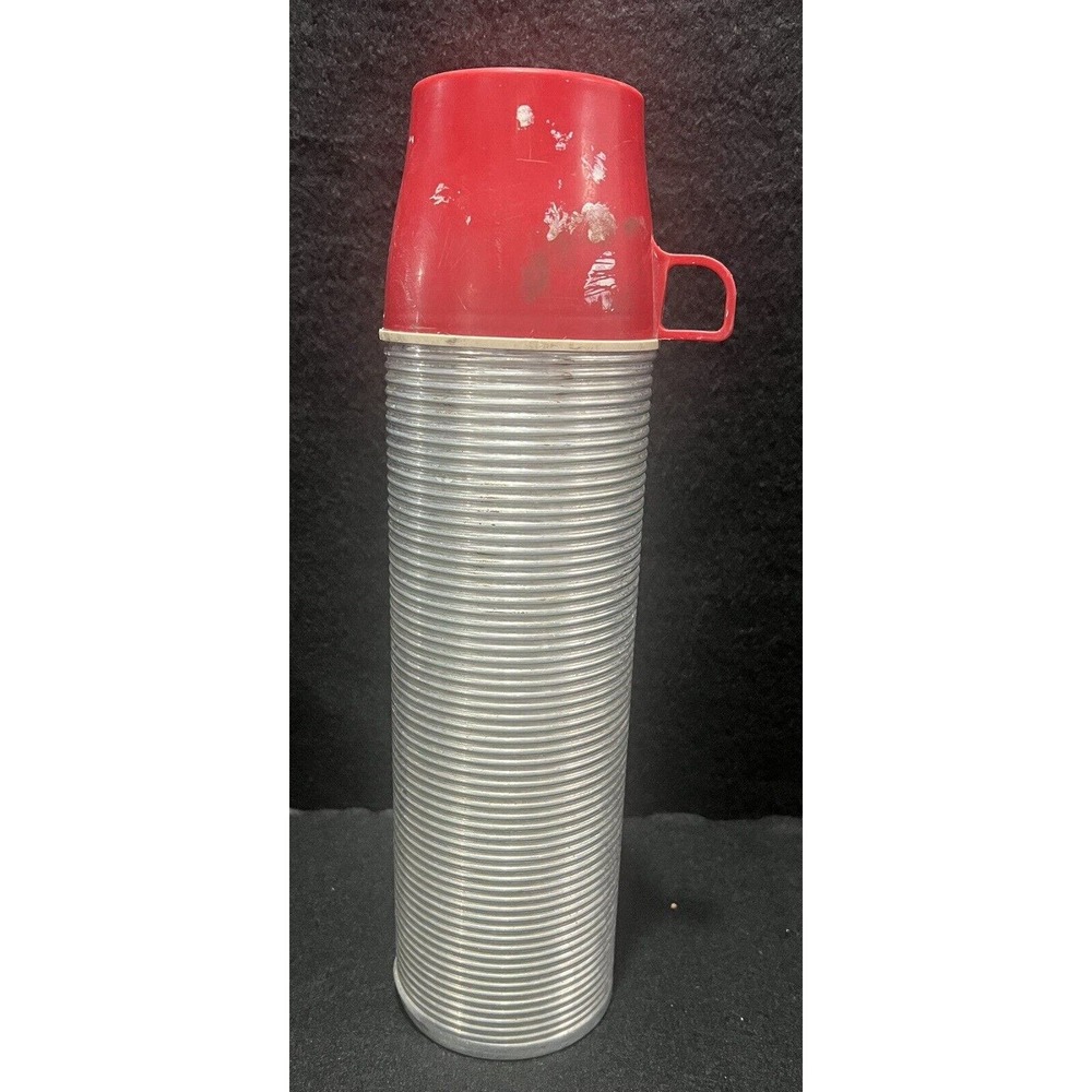 Vintage Thermos Stainless‎ 1 Quart Vacuum Bottle 4 Parts